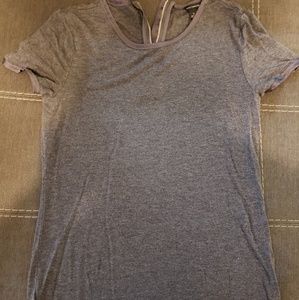 Ann Taylor Gray zipper top